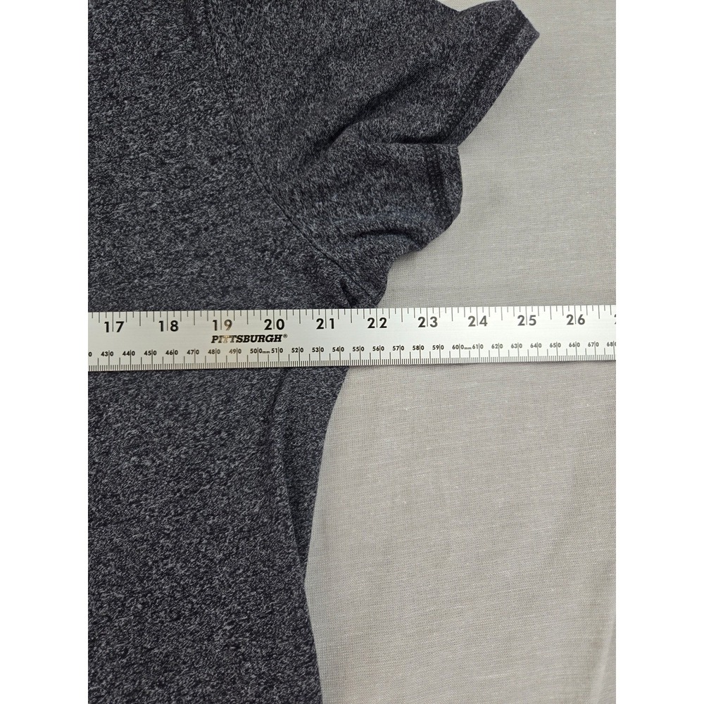 Hollister Mens Gray Heathered Short Sleeve Henley Shirt XL Embroidered Logo - Picture 4 of 10
